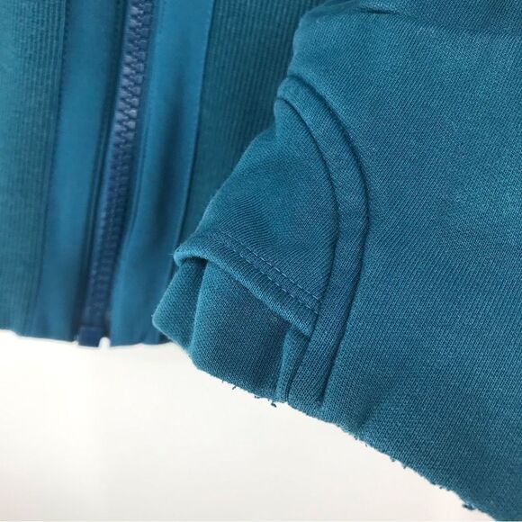 Athleta Victory Hooded Teal Zip Up Performance Jacket - Picture 14 of 16